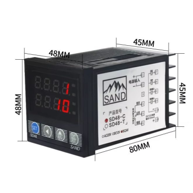 Panelowy | cyfrowy miernik impulsów | licznik | kalibrator | elektroniczna linijka | podczerwień (IR) | do systemu przenośników | 5–240VAC/DC | 30mm 3