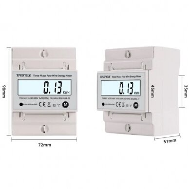 Multifunctional | digital AC power meter | 3-phase | 100A | 380VAC 3