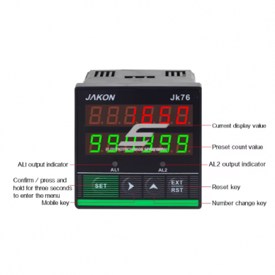 Panel-mounted | digital pulse | meter | counter | calibrator | electronic ruler | for conveyor system | 12V | 10mm wheel 1 Panel-mounted | digital pulse | meter | counter | calibrator | electronic ruler | for conveyor system | 12V | 10mm wheel 1