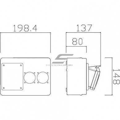 Щиток с розетками 1x32A | 2x230V | плюс защита предохранитель 1F 16A | для гаражей | коммерческих помещений | IP54 | Scame 3 Щиток с розетками 1x32A | 2x230V | плюс защита предохранитель 1F 16A | для гаражей | коммерческих помещений | IP54 | Scame 3