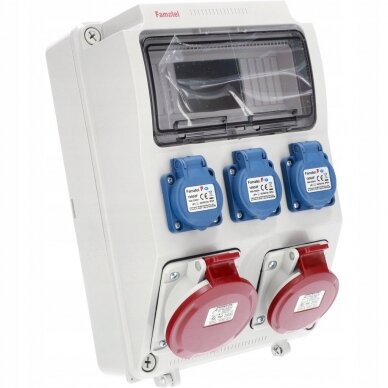 Jaotuskast pistikupesadega garaažidele 9 moodulit | 1x16A | 1x32A | 3x230V | IP44 | 3958.0013E Famatel Jaotuskast pistikupesadega garaažidele 9 moodulit | 1x16A | 1x32A | 3x230V | IP44 | 3958.0013E Famatel