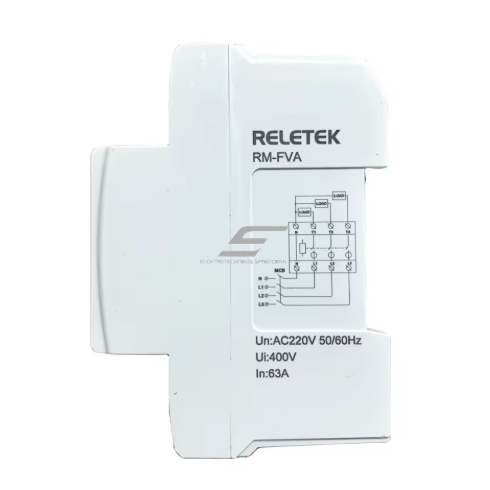 Cyfrowy przekaźnik kontroli napięcia | 63A | zabezpieczenie nadnapięciowe i podnapięciowe | AC 50–400V | DIN | RELETEK 1 Cyfrowy przekaźnik kontroli napięcia | 63A | zabezpieczenie nadnapięciowe i podnapięciowe | AC 50–400V | DIN | RELETEK 1