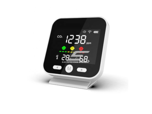 Išmanus CO₂ matuoklis su WiFi (TUYA) | NDIR sensorius | 400–5000 ppm | temperatūra + drėgmė | 1600 mAh | stacionarus Išmanus CO₂ matuoklis su WiFi (TUYA) | NDIR sensorius | 400–5000 ppm | temperatūra + drėgmė | 1600 mAh | stacionarus