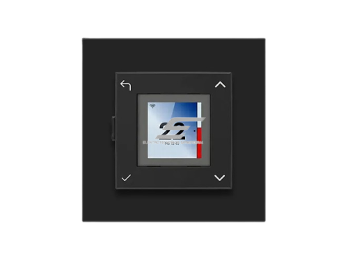 Išmanus skaitmeninis grindų šildymo termostatas | temperatūros reguliatorius su jutikliu | 16A | 230VAC | +5...+35°C | IP21 | juodas | Wi-Fi | Glamox Heating | GFWT 3 BLACK