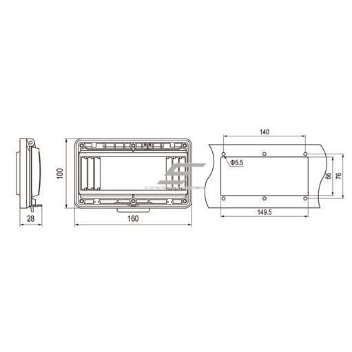 Transparent protective cover for electrical distribution boxes | 8 modules | 160x95x28mm | IP67 1 Transparent protective cover for electrical distribution boxes | 8 modules | 160x95x28mm | IP67 1