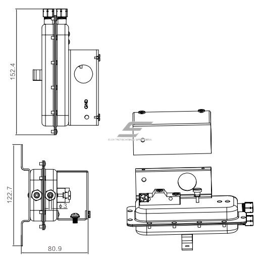 Diferenciālais spiediena relejs 0,5-30mbar | 10A | 115-277VAC 2 Diferenciālais spiediena relejs 0,5-30mbar | 10A | 115-277VAC 2