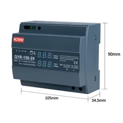 Digitaalne impulsstoiteplokk 24V | 6,25A | 150W | DIN-siinile paigaldatav 1