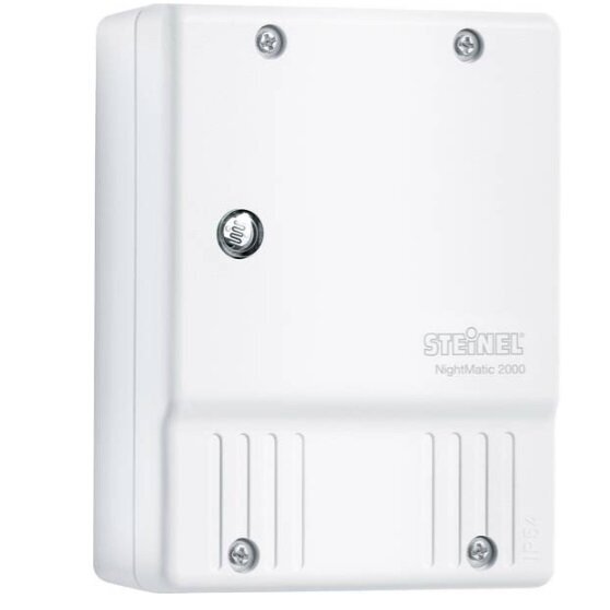 Photo relay with built-in sensor | wall-mounted | 1000 W | 230–240 V AC | 2–30 lx | IP54 | Steinel | NightMatic 2000 2 Photo relay with built-in sensor | wall-mounted | 1000 W | 230–240 V AC | 2–30 lx | IP54 | Steinel | NightMatic 2000 2