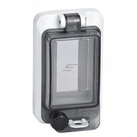 Transparent protective cover for electrical distribution boxes | 2 modules | 100x57x28mm | IP67 Transparent protective cover for electrical distribution boxes | 2 modules | 100x57x28mm | IP67