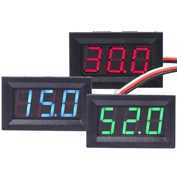 Digitālais DC sprieguma mērītājs | 0-100VDC Digitālais DC sprieguma mērītājs | 0-100VDC