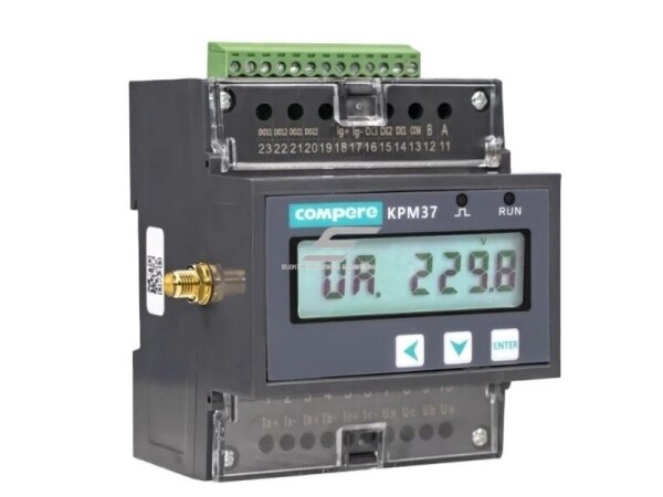 Modulinis | išmanus | skaitmeninis | elektros energijos skaitiklis su srovės transformatoriais CT 100A | 3F | 230V | Wi-Fi | DIN 1
