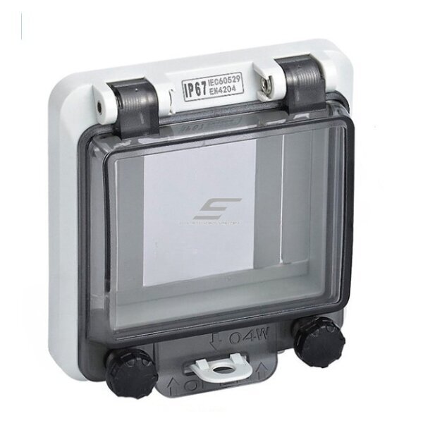Transparent protective cover for electrical distribution boxes | 4 modules | 100x93x28mm | IP67