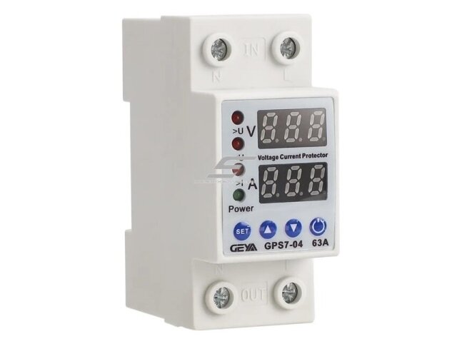 Modulinė | skaitmeninė įtampos ir srovės kontrolės relė | 1-63A | 230V | DIN | IP20