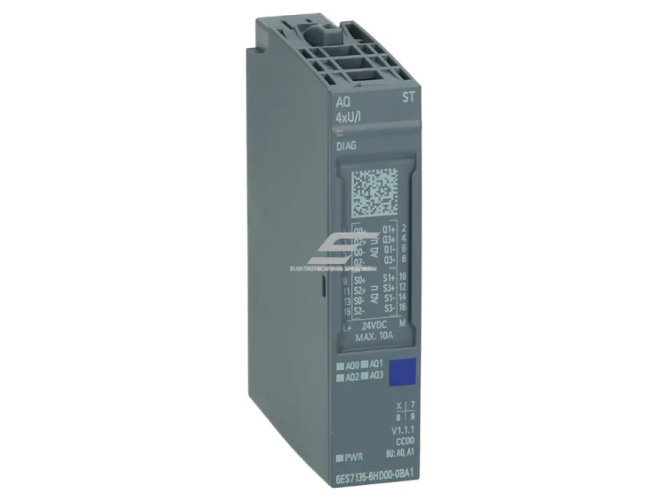 Analoginis išvesties modulis | 4 išėjimai | 24VDC | 6ES7135-6HD00-0BA1 Siemens Analoginis išvesties modulis | 4 išėjimai | 24VDC | 6ES7135-6HD00-0BA1 Siemens
