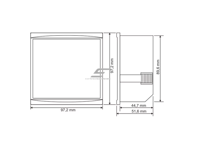 Trifazis skaitmeninis ampermetras | panelinis | 3 fazių srovės matuoklis 3-in-1 | ±1% | LED ekranas | 96x96 mm | 220V AC 3
