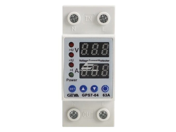 Modulinė | skaitmeninė įtampos ir srovės kontrolės relė | 1-63A | 230V | DIN | IP20 1
