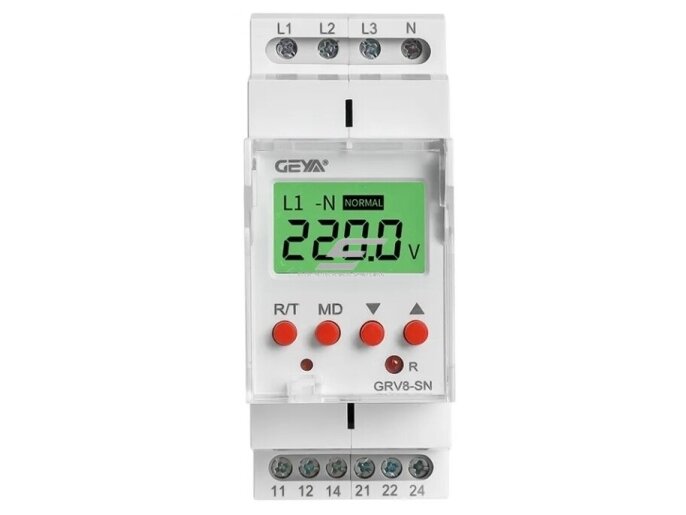 Modulinė | skaitmeninė įtampos kontrolės relė | 3F | 8A | 70-400V | DIN | IP40