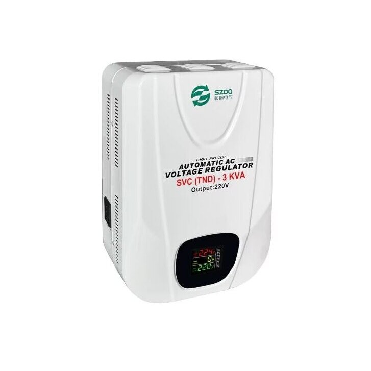 Digital | Automatic Voltage Stabilizer for Electrical Network | 1P | 3kVA | 160-260VAC | 230V Digital | Automatic Voltage Stabilizer for Electrical Network | 1P | 3kVA | 160-260VAC | 230V