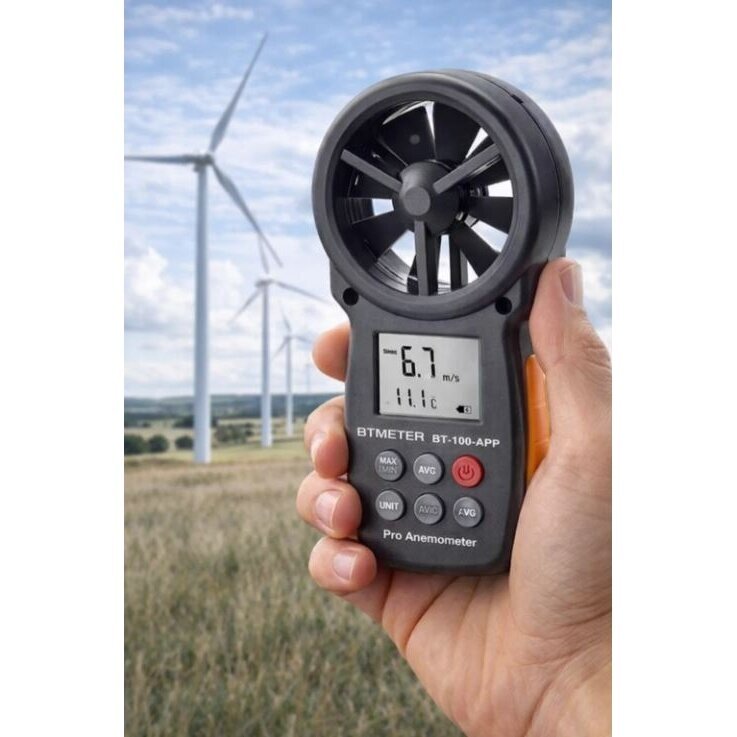 Digitaalne tuule kiiruse mõõtja | Anemomeeter | Õhuvoolu | Temperatuuri | Niiskuse andur | Sensor | 0-30m/s | Kaasaskantav | Bluetooth 3 Digitaalne tuule kiiruse mõõtja | Anemomeeter | Õhuvoolu | Temperatuuri | Niiskuse andur | Sensor | 0-30m/s | Kaasaskantav | Bluetooth 3