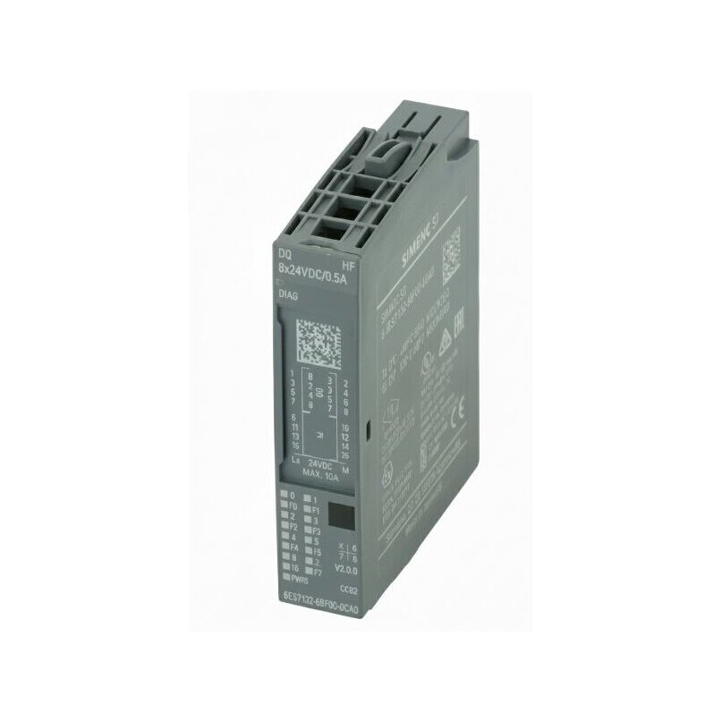 Moduł wyjść cyfrowych | 8 wyjść | 24VDC | PNP | Siemens | SIMATIC ET 200SP | 6ES7132-6BF00-0CA0 Moduł wyjść cyfrowych | 8 wyjść | 24VDC | PNP | Siemens | SIMATIC ET 200SP | 6ES7132-6BF00-0CA0