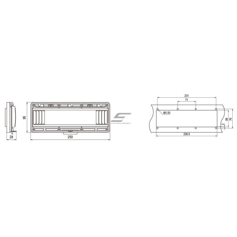 Transparent protective cover for electrical distribution boxes | 13 modules | 250x95x28mm | IP67 1 Transparent protective cover for electrical distribution boxes | 13 modules | 250x95x28mm | IP67 1