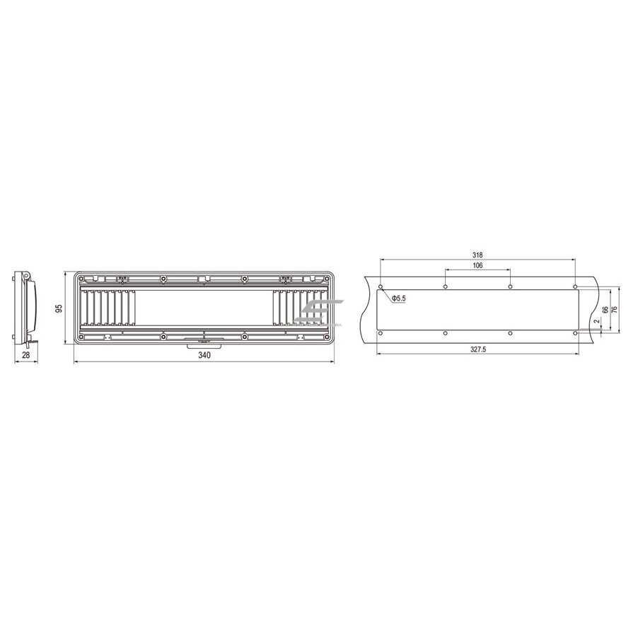 Transparent protective cover for electrical distribution boxes | 18 modules | 340x95x28mm | IP67 1 Transparent protective cover for electrical distribution boxes | 18 modules | 340x95x28mm | IP67 1