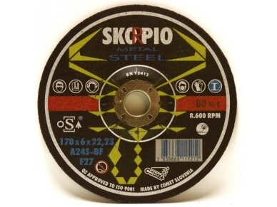 Šlifavimo diskas | 178x6x22,23mm | Skorpio | 3838888115212 Šlifavimo diskas | 178x6x22,23mm | Skorpio | 3838888115212