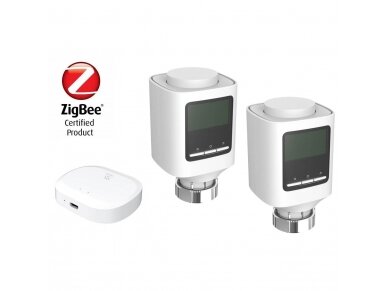 Išmanus | belaidis radiatorių termostatų komplektas | 0,5-29,5℃ | 2xTermostatai + ZigBee-Wi-Fi stotelė | TUYA | WOOX | R7067-KIT | 8435350741679 3 Išmanus | belaidis radiatorių termostatų komplektas | 0,5-29,5℃ | 2xTermostatai + ZigBee-Wi-Fi stotelė | TUYA | WOOX | R7067-KIT | 8435350741679 3