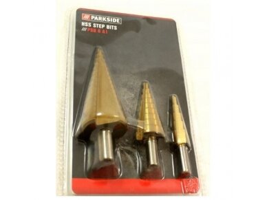 HSS pakopiniai grąžtai | Parkside | PSB6A1 | 4056232867047 HSS pakopiniai grąžtai | Parkside | PSB6A1 | 4056232867047