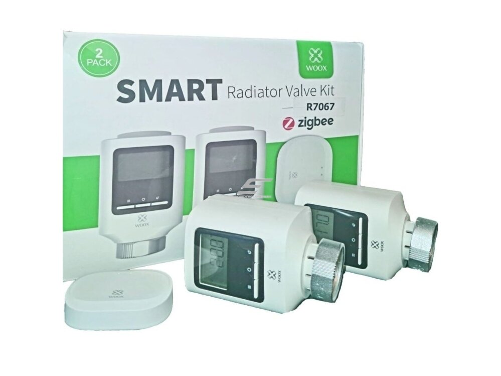 Išmanus | belaidis radiatorių termostatų komplektas | 0,5-29,5℃ | 2xTermostatai + ZigBee-Wi-Fi stotelė | TUYA | WOOX | R7067-KIT | 8435350741679 2 Išmanus | belaidis radiatorių termostatų komplektas | 0,5-29,5℃ | 2xTermostatai + ZigBee-Wi-Fi stotelė | TUYA | WOOX | R7067-KIT | 8435350741679 2