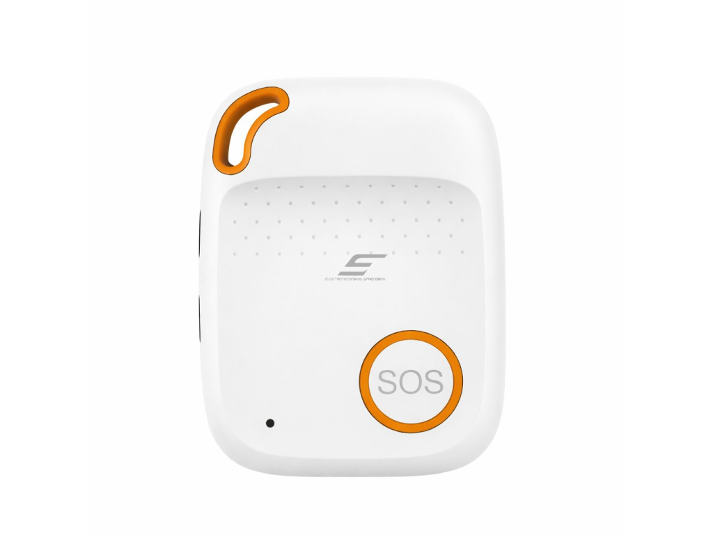 SOS asmens saugos mygtukas | su kritimo aptikimu | 4G LTE + GPS realaus laiko sekimas | baltas | IPX7 | EV-04