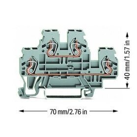 Пружинный зажим | соединитель | AWG 28-12 WAGO 870-501 2 Пружинный зажим | соединитель | AWG 28-12 WAGO 870-501 2