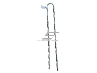 Iš anksto suformuotas spiralinis ankerinis gnybtas oro linijoms | 685mm | 4xØ3mm | aliuminio lydinys