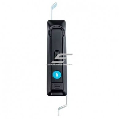 Lock for electrical meter cabinet | with 9 mm hole for padlock | 144x36mm | black | zinc alloy Lock for electrical meter cabinet | with 9 mm hole for padlock | 144x36mm | black | zinc alloy