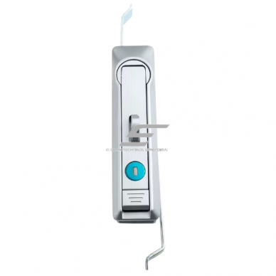 Lock for electrical meter cabinet | with 9 mm hole for padlock | 144x36mm | silver | zinc alloy Lock for electrical meter cabinet | with 9 mm hole for padlock | 144x36mm | silver | zinc alloy