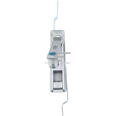 Lock for electrical meter cabinet | with 9 mm hole for padlock | 144x36mm | silver | zinc alloy 2