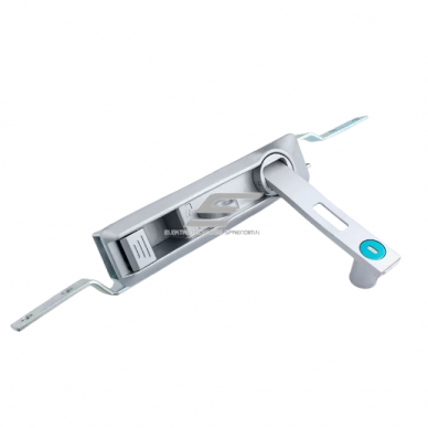 Lock for electrical meter cabinet | with 9 mm hole for padlock | 144x36mm | silver | zinc alloy 1