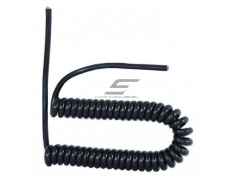 Spiralinis laidas | 05VVH8-F 3x1,0mm² | 5m kabelis | juodas | 05VVH8-F3x1.0-J5