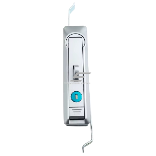 Lock for electrical meter cabinet | with 9 mm hole for padlock | 144x36mm | silver | zinc alloy Lock for electrical meter cabinet | with 9 mm hole for padlock | 144x36mm | silver | zinc alloy