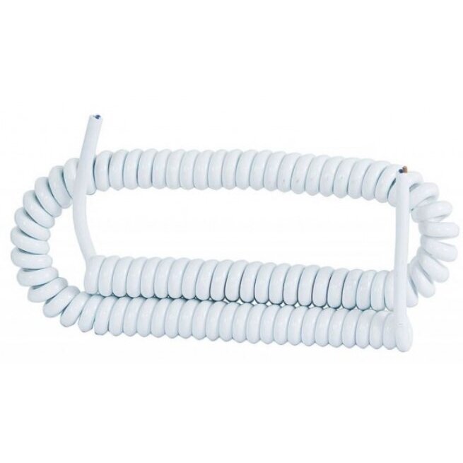 Spiral Cable | 05VVH8-F 3x1.5mm² | 5m Cable | White | 05VVH8-F3x1.5-B5 Spiral Cable | 05VVH8-F 3x1.5mm² | 5m Cable | White | 05VVH8-F3x1.5-B5