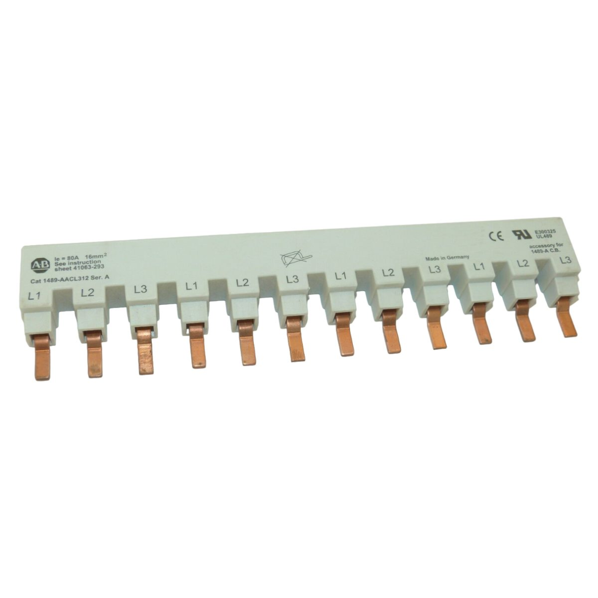 Strāvas sliede I-veida 3P 16mm² 12 mod Allen Bradley | 1489-AACL312