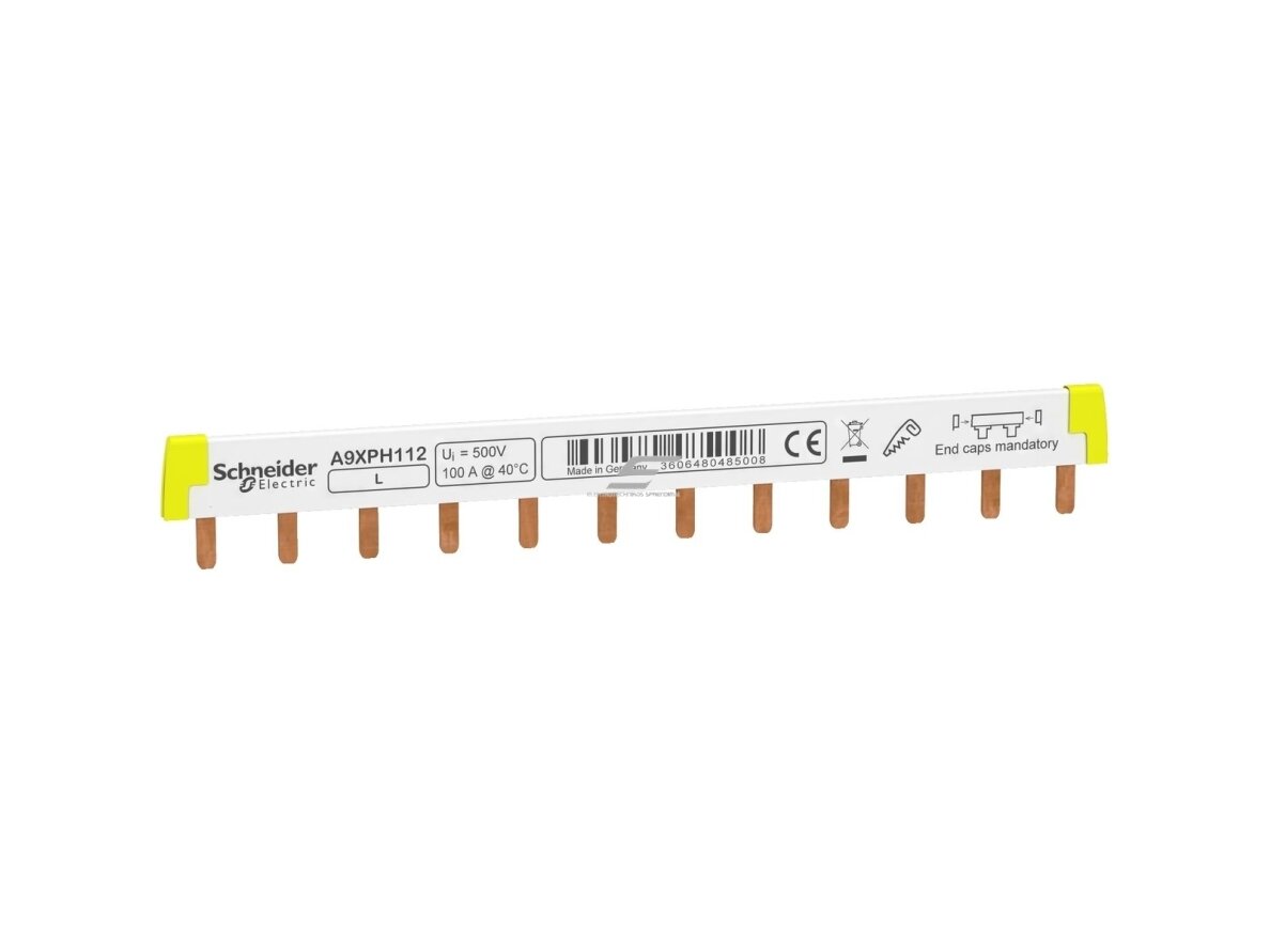 Srovėlaidis | šyna automatiniams jungikliams | I formos | 1P | 18mm | 12 mod. | Schneider Electric | A9XPH112 | 3606480485008 Srovėlaidis | šyna automatiniams jungikliams | I formos | 1P | 18mm | 12 mod. | Schneider Electric | A9XPH112 | 3606480485008