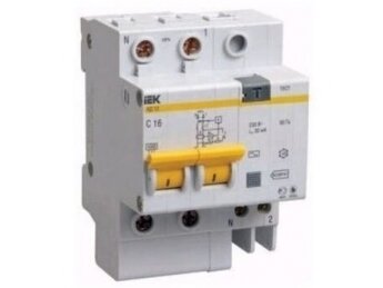 Modulinis automatinis jungiklis su srovės nuotėkio rele | 2P | 63A | C | 4,5kA | 0,03A | A tipo | DIN | IEK | MAD12-2-063-C-030 Modulinis automatinis jungiklis su srovės nuotėkio rele | 2P | 63A | C | 4,5kA | 0,03A | A tipo | DIN | IEK | MAD12-2-063-C-030