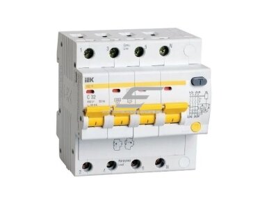 Modulinis automatinis jungiklis su srovės nuotėkio relė | 4P | 32A | C | 4,5kA | 0,03A | DIN | IEK | MAD10-4-032-C-030 Modulinis automatinis jungiklis su srovės nuotėkio relė | 4P | 32A | C | 4,5kA | 0,03A | DIN | IEK | MAD10-4-032-C-030