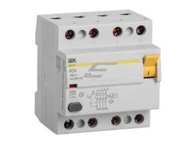 Modulinė srovės nuotėkio relė | 4P | 40A | 4,5kA | 0,3A | AC tipas | DIN | IEK | MDV10-4-040-300 Modulinė srovės nuotėkio relė | 4P | 40A | 4,5kA | 0,3A | AC tipas | DIN | IEK | MDV10-4-040-300