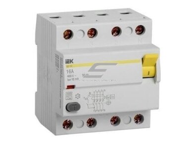 Modulinė srovės nuotėkio relė | 4P | 16A | 4,5kA | 0,01A | A tipas | DIN | IEK | MDV11-4-016-010 | 4606056209921 Modulinė srovės nuotėkio relė | 4P | 16A | 4,5kA | 0,01A | A tipas | DIN | IEK | MDV11-4-016-010 | 4606056209921