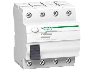 Srovės nuotėkio relė | 4P | 25 A | 30 mA | AC tipas | 380…415 V | DIN | Schneider Electric Acti9 ID K | A9Z05425 Srovės nuotėkio relė | 4P | 25 A | 30 mA | AC tipas | 380…415 V | DIN | Schneider Electric Acti9 ID K | A9Z05425