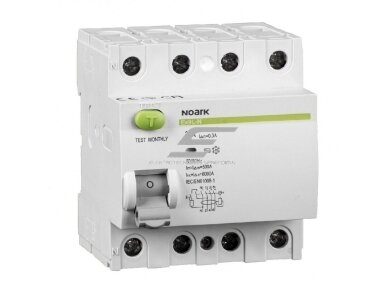 Modulinė srovės nuotėkio relė | 4P | 40A | 0,03A | DIN | Noark | Ex9L-N Modulinė srovės nuotėkio relė | 4P | 40A | 0,03A | DIN | Noark | Ex9L-N