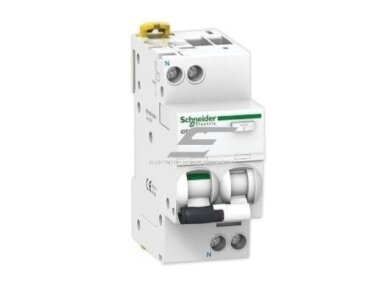 Modulinis automatinis jungiklis su srovės nuotėkio rele | 2P | 6A | C | 0,03A | AC-tipas | DIN | Schneider Electric | RCBO | iDPN N VIGI | A9D31606