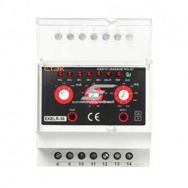 Modulis | Regulējams strāvas noplūdes relejs 30mA-30A | 6A | 110/230VAC | DIN | 1NO+1NC